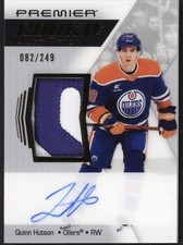 2025-26 Upper Deck Premier Autograph Quinn Hutson RPA Rookie PATCH AUTO 082/249 picture