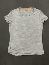 Icebreaker Merino Shirt Women’s Small Cool-Lite Performance Short Sleeve Gray picture