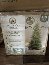  My Texas House  HTF  9 Ft Pre Lit Cypress Tree Christmas 600 LED Twinkle Lights picture