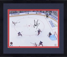 Framed Alex Ovechkin Capitals Signed 16x20 895th Goal Overhead Shooting Photo picture