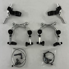 F&R FRONT OR REAR ALLOY BICYCLE U BRAKE SET CHROME. picture