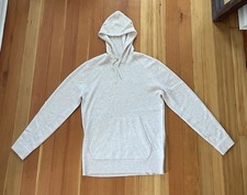 Everlane Men's Felted Merino Wool Hoodie Sweater in Heathered Oat Size Medium picture