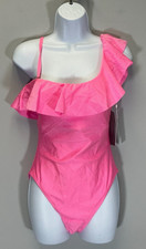 Lilly Pulitzer Caelum Ruffle Women's Size 14 Pink One Piece Swimsuits NWT picture