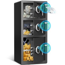 8.0 Cub Triple Door Safe Box,Home Safe with Drop Slot&Adjustable Shelf for Value picture