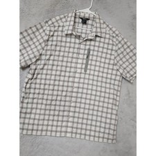 511 Tactical Shirt Mens XL Short Sleeve Marksman Utility Plaid Button Up Gray picture