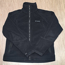 Columbia Interchange Men's L Black Fleece Full Zip Jacket Pockets Mock Neck picture