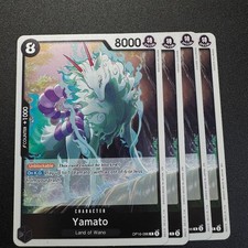 4x Yamato OP16-096 R - One Piece TCG English Playset Near Mint Black Yamato Deck picture