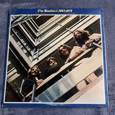 The Beatles 1967-1970 Blue Vinyl 2 Record Set Apple Label Original Album Vintage picture