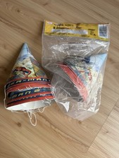 Vintage 2004 Spider-Man 2 Movie Party Cone Hats Marvel 8 Pack Sealed + Extras picture