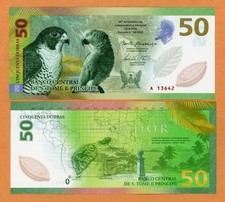 St Thomas & Prince, 50 Dobras,  2025,  P-82 UNC Commemorative Polymer picture