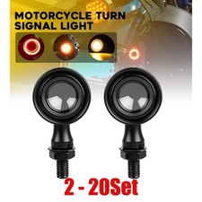 2-20x Front Rear LED DRL Turn Signal Amber Red Blinker Brake Running Light Black picture
