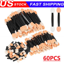 60Pcs Disposable Eyeshadow Brush, Double Ended Sponge Eye Shadow Applicator picture