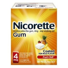 Nicorette 787750 Nicotine Gum to Quit Smoking, 4mg - 160 Count picture
