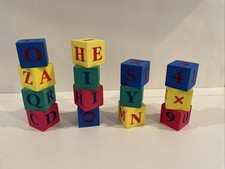 Extremely Rare VHTF 14  Foam Alphabet And Number Blocks Baby Einstein picture