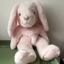 Ty Beanie Buddies Hoppity Pink Bunny Plush Beanie Babies Vintage 2001 picture
