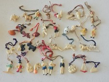 Antique Celluloid Cracker Jack Prize Charm Lot c1910-30 Circus Ship Dog Skull .. picture