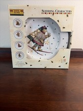 Debbie Mumm Sakura Sledding Characters Stoneware Salad Dessert Plates - Set of 4 picture