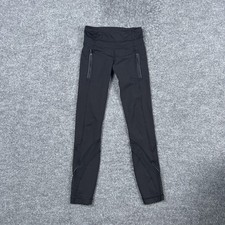 Lululemon Pants Womens 2 Black Mid Rise Ankle Leggings Zip Pockets Running picture