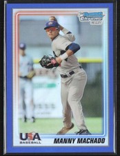 Manny Machado 2010 Bowman Chrome Blue Refractor /250 A #USA18-BC10 USA picture