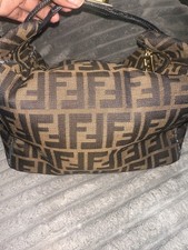 FENDI Zucca Canvas Vanity Pouch Black Brown  picture
