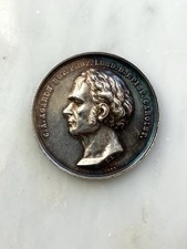 C.A. Agardh Swedish Silver Medal 19th Century 