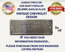 CHEVROLET VIN DOOR DASH TAG SERIAL NUMBER DATA PLATE CHEVY DATA PLATE (BLANK) picture