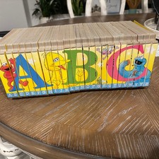 Vintage 26 Sesame Street Alphabet Interlocking ABC Board Book Set A-Z - COMPLETE picture