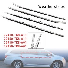 4PCS Weatherstrips Seal 72410-TK8-A11 Door Belt Molding For Odyssey 2011-2017 15 picture