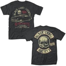 Vintage Dark Metal Double Sided Graphic Unisex Black T-Shirt Rock Tee S-5XL picture
