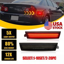 2-20X Rear Red LED Side Marker Lights For Chevrolet Malibu 2008-2012 Smoked Lens picture