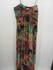 Pre-Owned Alberto Makali Green Size 12 Maxi Sleeveless Dress picture