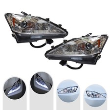 Headlights For 2006-2010 Lexus IS250 IS350 Left+Right LED DRL Headlamp Pair Set picture