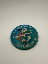 Disney World 25 Years Magic Lenticular Pin Mickey Mouse VTG 1996 Collectible picture