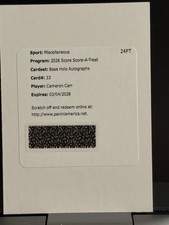2026 Score A Treat Halloween Themed Base Holo Autograph Cameron Carr Redemption picture