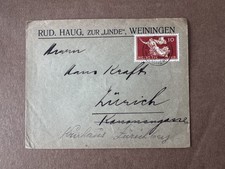 1919 Weiningen Switzerland Cover to Zurich picture