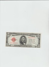 1928-C $5 *RED SEAL* Small United States Note 