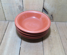 Fiestaware Small Pie / Cake / Dessert Bowls Set of 4 Orange/red picture