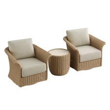 CHITA Wicker Patio Swivel Chairs with Thickened Cushion, Outdoor Rattan Chairs picture