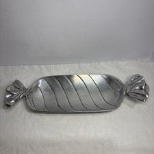 Vintage Mariposa 15” Aluminum Candy Shaped Candy Dish Decoration picture