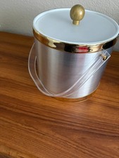Vintage-style Kraftware Mylar Metallic 3-quart ice bucket picture