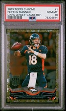 2013 Topps Chrome Peyton Manning Dark Jersey Camo Refractor /499 - PSA 10 picture