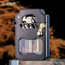 ZORRO Mecha Transparent Fuel Tank Mechanical Ejection Kerosene Lighter picture