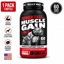 Bully Max Power Tabs Dog Muscle Gain Supplement Training & Recovery Support picture
