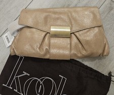 KOOBA HEIDI GOLD DUST LEATHER CLUTCH BAG $365 NWT STYLE #H7381-47  picture