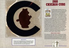 1908 Chicago Cubs Willabee & Ward Patch With Stat Card picture