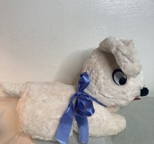 Vintage Bunny Plush Carnival Prize 16.5” GUC Kitsch Pastel Pink picture