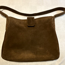 GAP Women’s Brown Shoulder Bag Magnetic Closure Inner Pockets Silver Hardware picture