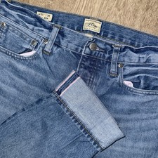 J Crew Selvedge 484 Slim Jeans Mens 31x34 Light Blue Wash Kaihara Japanese Demim picture