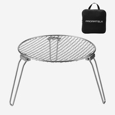 Stainless Steel Folding Campfire Grill Portable Camping Stand with Bag picture
