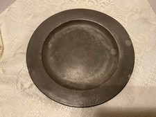 Antique 18thC English Pewter Plate by H. Little London Hallmarks c.1760 picture